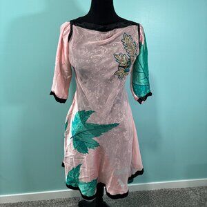 Zola Earthly Fashions Multicolor Hand Beaded Indian Dress           Lot A